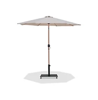 Meridian Furniture Fiji Beige Fabric / Matte Aluminum Patio Umbrella with Base Sets