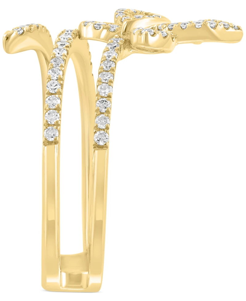 Effy Diamond Round & Baguette Butterfly Wrap Ring (3/8 ct. t.w.) in 14k Gold