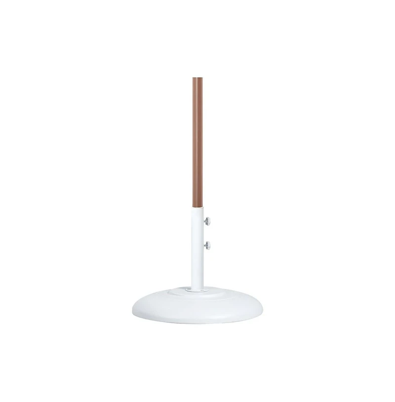 Meridian Furniture Amalfi Navy With Cream Piping / Matte Metal Patio Umbrella with Base Sets