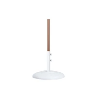 Meridian Furniture Amalfi Navy With Cream Piping / Matte Metal Patio Umbrella with Base Sets