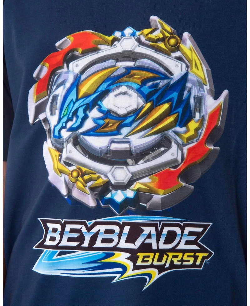 Beyblade Burst Boys' Wizard and Spinner Tops 2 Piece Pant/Raglan Pajama Set
