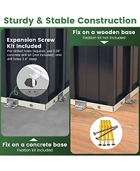 Akiudex 7.5x6 Ft Outdoor Metal Storage Shed with Lockable Doors and Sloped Roof