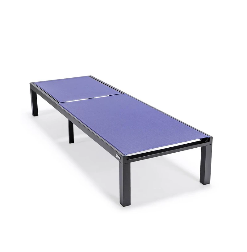 LeisureMod Marlin Patio Chaise Lounge Chair With Aluminum Frame