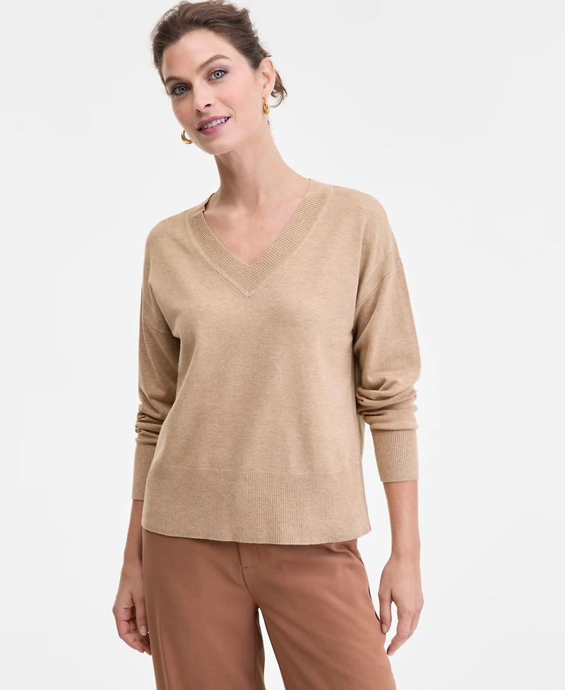 I.n.c. International Concepts Women's V-Neck Sweater, Macy's Exclusive