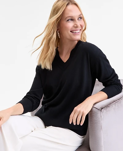 I.n.c. International Concepts Women's V-Neck Sweater, Macy's Exclusive