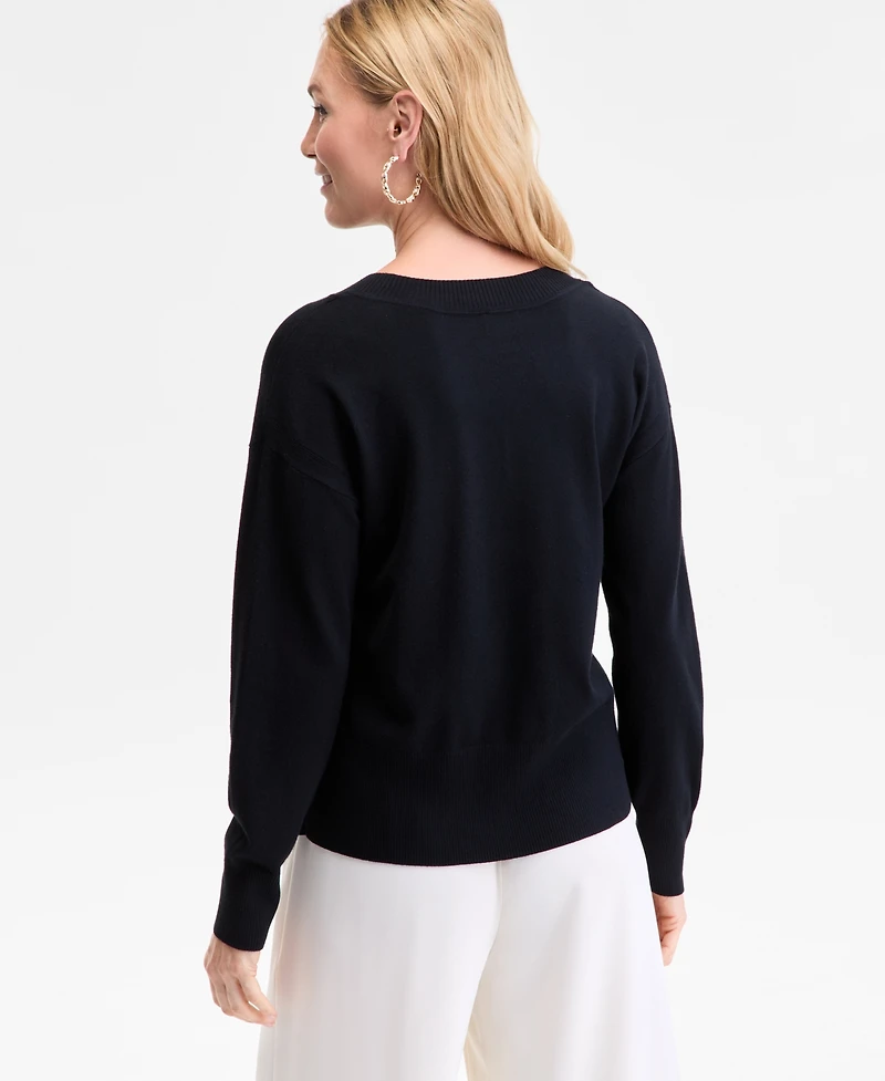 I.n.c. International Concepts Women's V-Neck Sweater, Macy's Exclusive