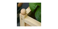 Slickblue Solid Fir Wood Raised Garden Bed Planter Box with Trellis for Vertical Growth