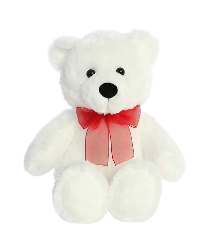 Aurora Medium Bear Cuddly Plush Toy White 11.5"