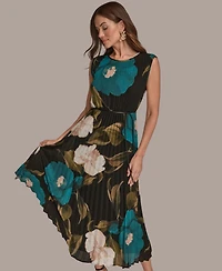 Donna Karan New York Women's Chiffon Floral A-Line Dress
