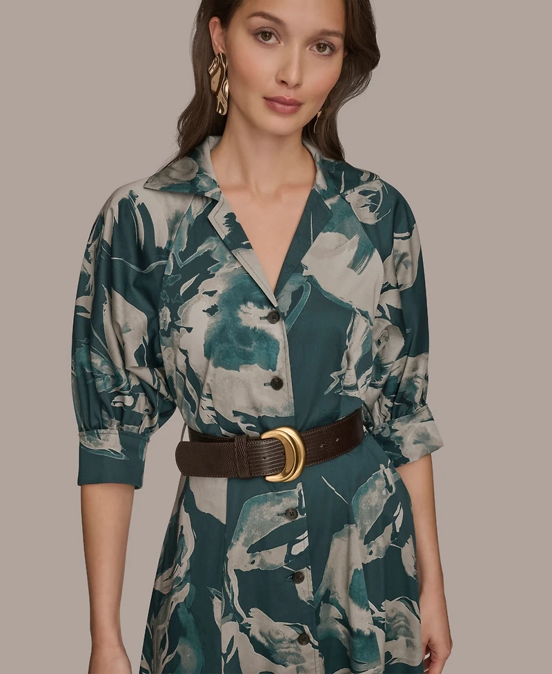 Donna Karan New York Women's Floral Shirt Dress