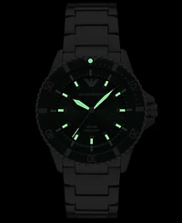 Emporio Armani Men's World Explorer Solar Stainless Steel Bracelet Watch 42mm