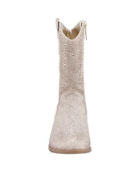 Nina Big Girls Glitter Side Zip Cowboy Boots