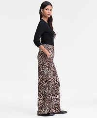 I.n.c. International Concepts Women's Printed Pull-On Wide-Leg Pants, Macy's Exclusive