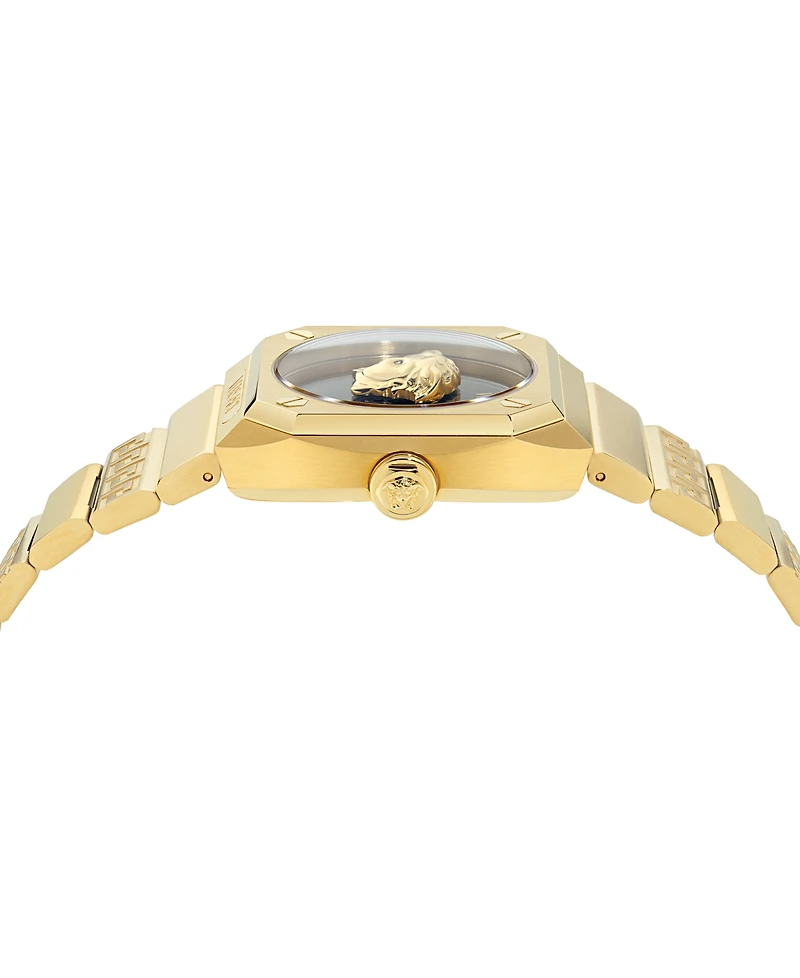 Versace Women's Swiss Medusa Antares Gold Ion Plated Bracelet Watch 35mm
