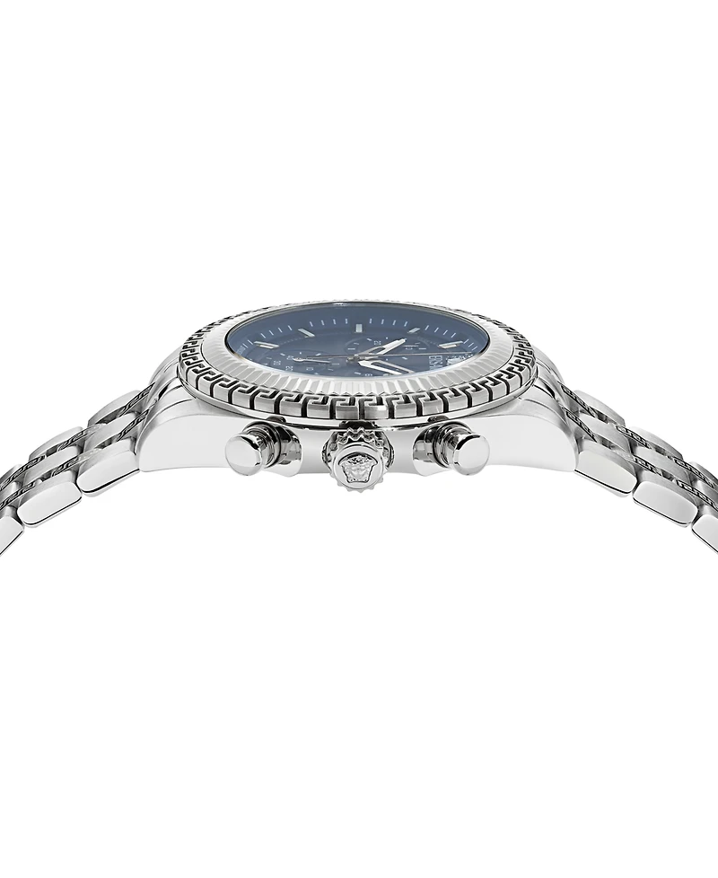 Versace Men's Swiss Chronograph Fornax Stainless Steel Bracelet Watch 43mm