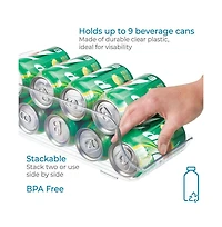 iDesign Stackable Soda Can Dispenser, Set of 3, Clear, Made in Usa