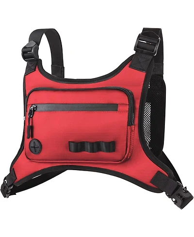 Running Chest Pack Lightweight: Outdoor Sports Vest Bag - Phone Holder Cycling Hiking Workout Skiing for Men Women(Red