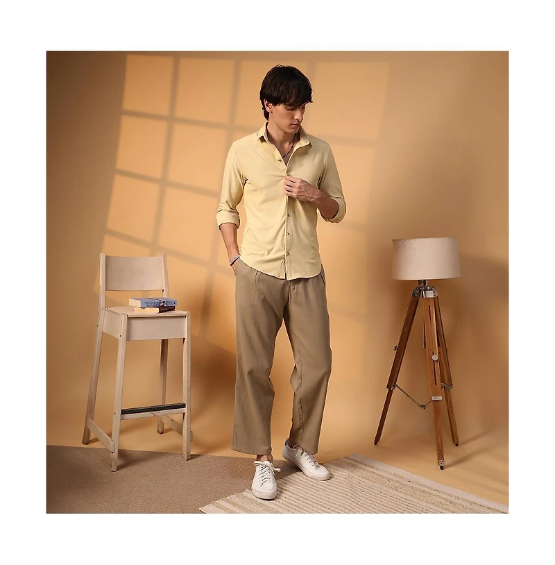 Campus Sutra Men's Criss-Cross Shirt