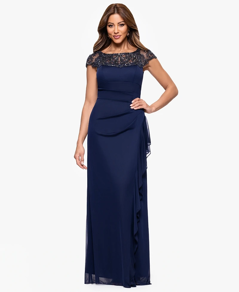 Xscape Petite Short Sleeve Dress