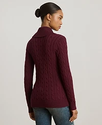 Lauren Ralph Petite Buckled Cotton Sweater