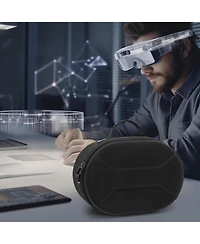 Mosiso Hard Carrying Case for Apple Vision Pro - Portable Lightweight Travel Bag with Small Case for Battery/Adapter/Cables, Black