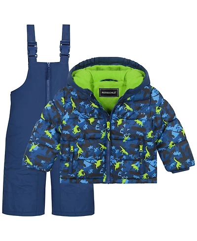 S Rothschild & Co Baby Boys 2-Piece Snowsuit Jacket and Ski Bib Set