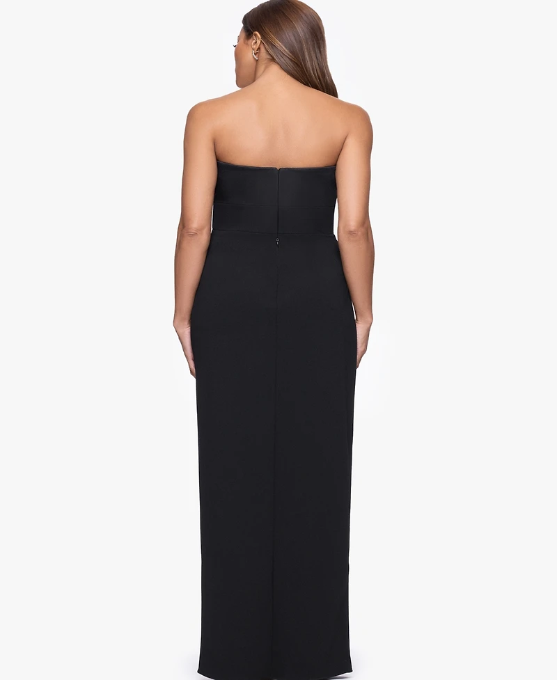 Xscape Women's Strapless Satin Dress