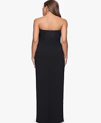 Xscape Women's Strapless Satin Dress