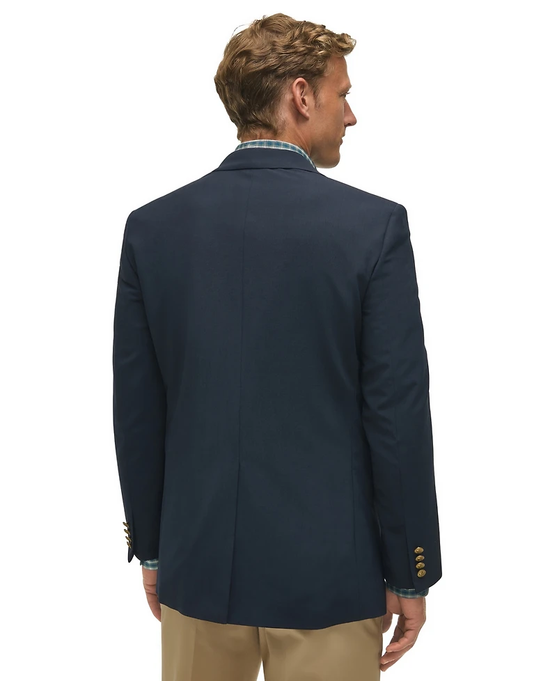 B by Brooks Brothers Men's Classic-Fit Navy Stretch Wool Blend Blazer