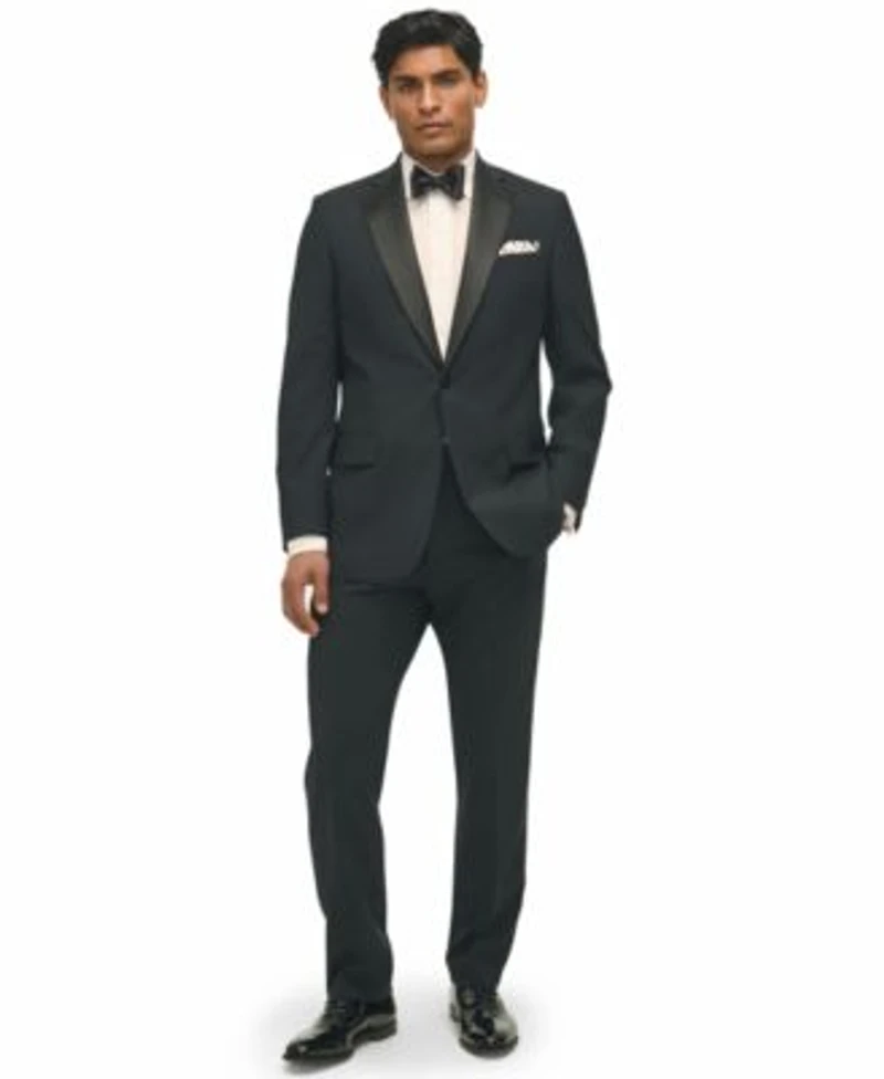 B By Brooks Brothers Mens Classic Fit Wool Blend Tuxedo Suit Separates
