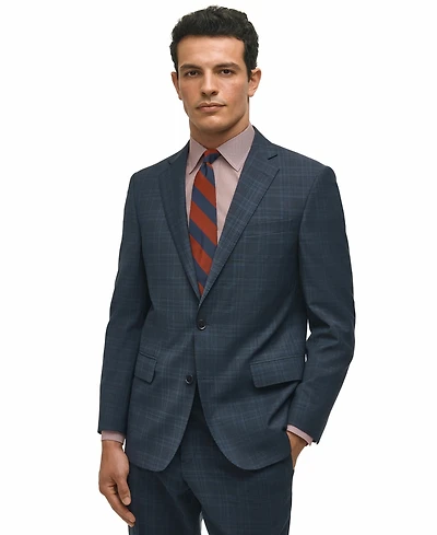 B by Brooks Brothers Men's Classic-Fit Stretch Wool Blend Suit Jacket