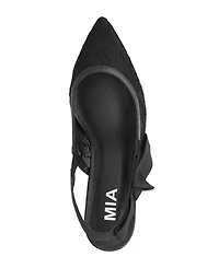 Mia Women's Naida Slingback Kitten Heel Mesh Pumps