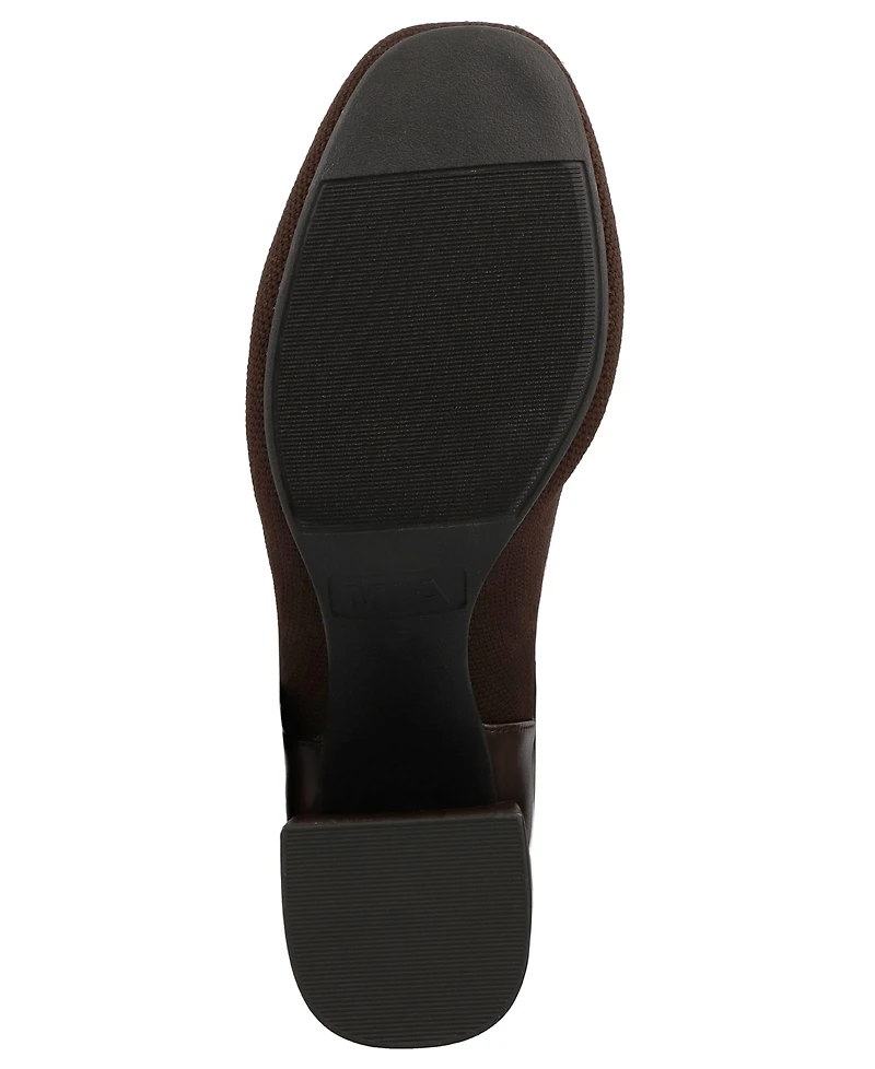 Mia Women's Bronwen Chic Contrast Block Heel Dress Booties