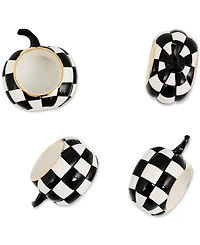 MacKenzie-Childs Courtly Check Pumpkin Napkin Rings, Set of 4