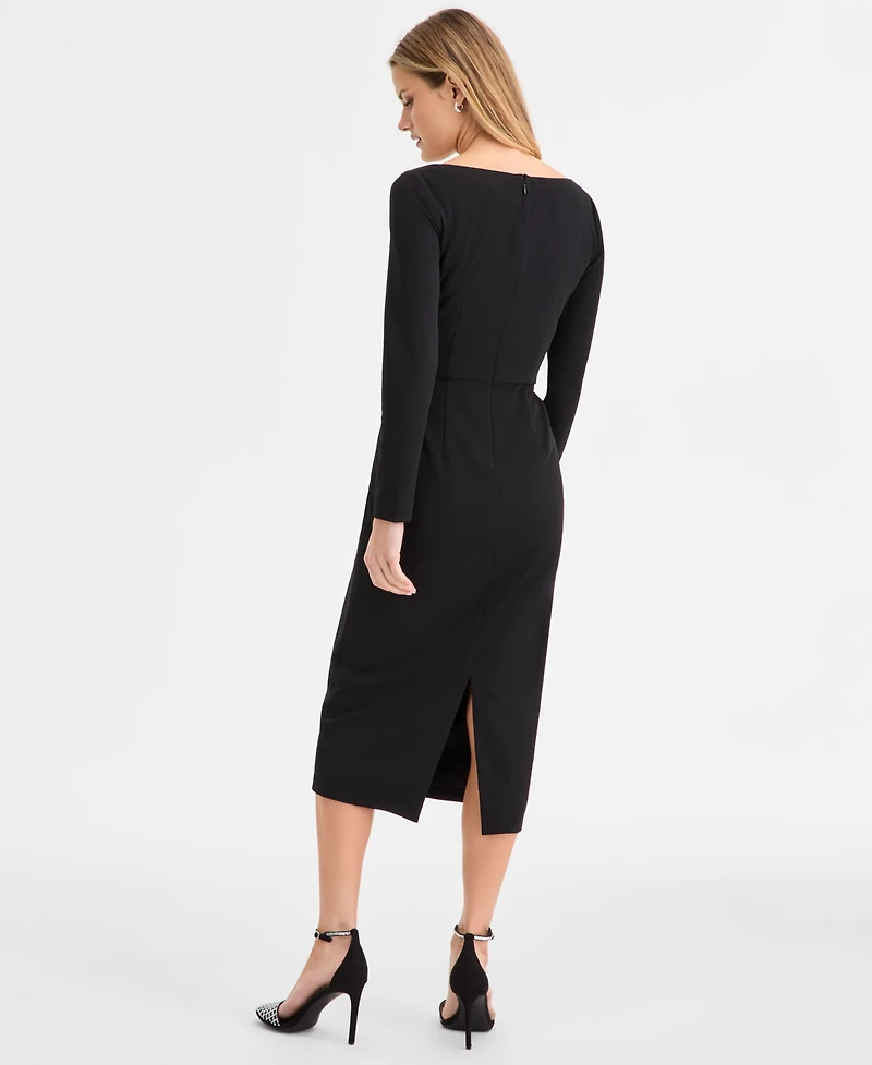 Maggy London Women's Embellished Long Sleeve Sheath Dress