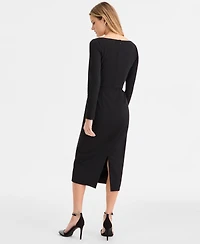 Maggy London Women's Embellished Long Sleeve Sheath Dress