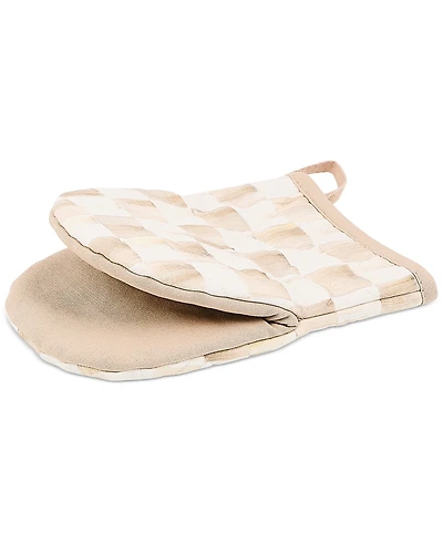 MacKenzie-Childs Mocha Check Cotton Mini Oven Mitt