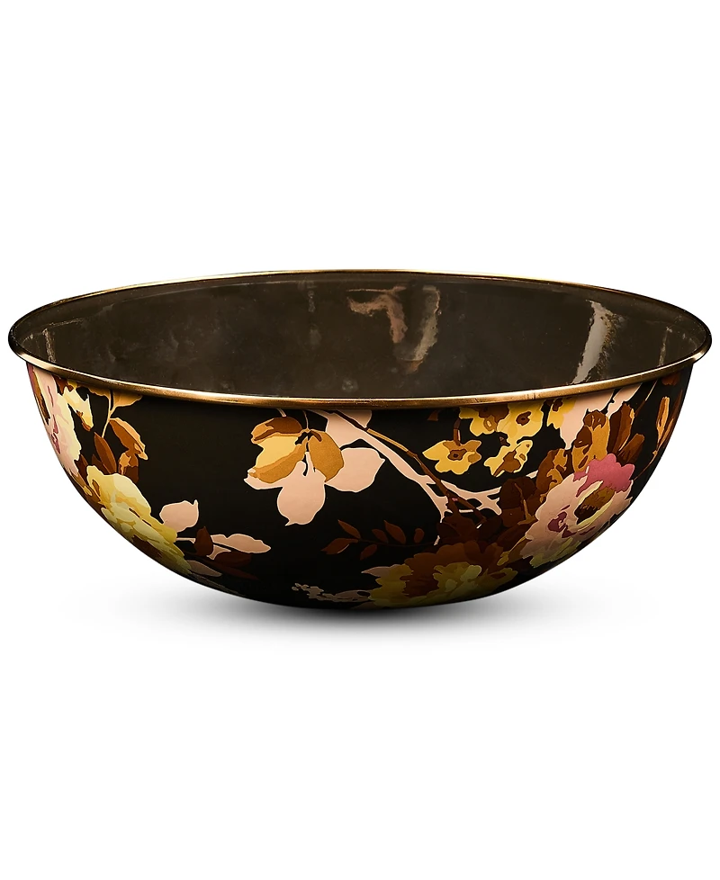 MacKenzie-Childs Wild Rose Brown Extra-Large Everyday Bowl, 192-oz.
