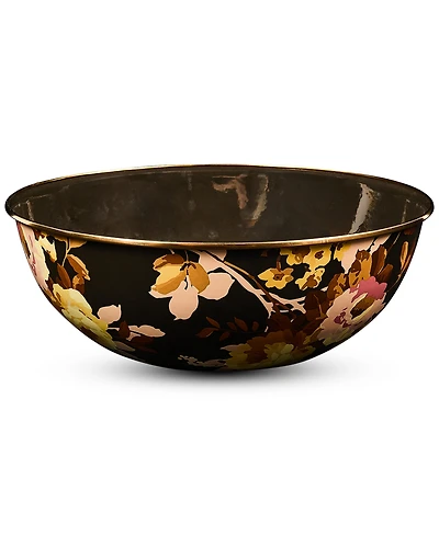 MacKenzie-Childs Wild Rose Brown Extra-Large Everyday Bowl, 192-oz.