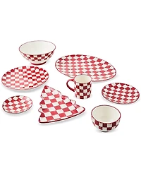 MacKenzie-Childs Cherry Check Dinner Plates, Set of 4