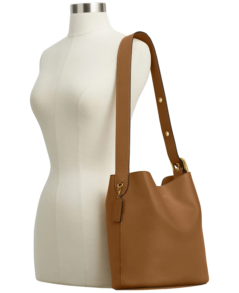 Coach Bleecker Medium Leather Bucket Bag