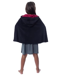 Harry Potter Girls Gryffindor House Uniform Sleeveless Nightgown Pajama With Cape