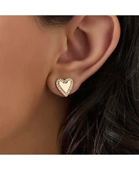 Jessica Simpson Heart Circle Stud Earring Set