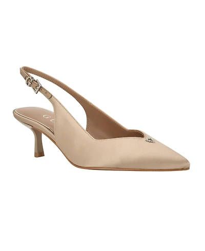 Guess Women's Yannick Embellished Kitten Heel Slingback Pumps