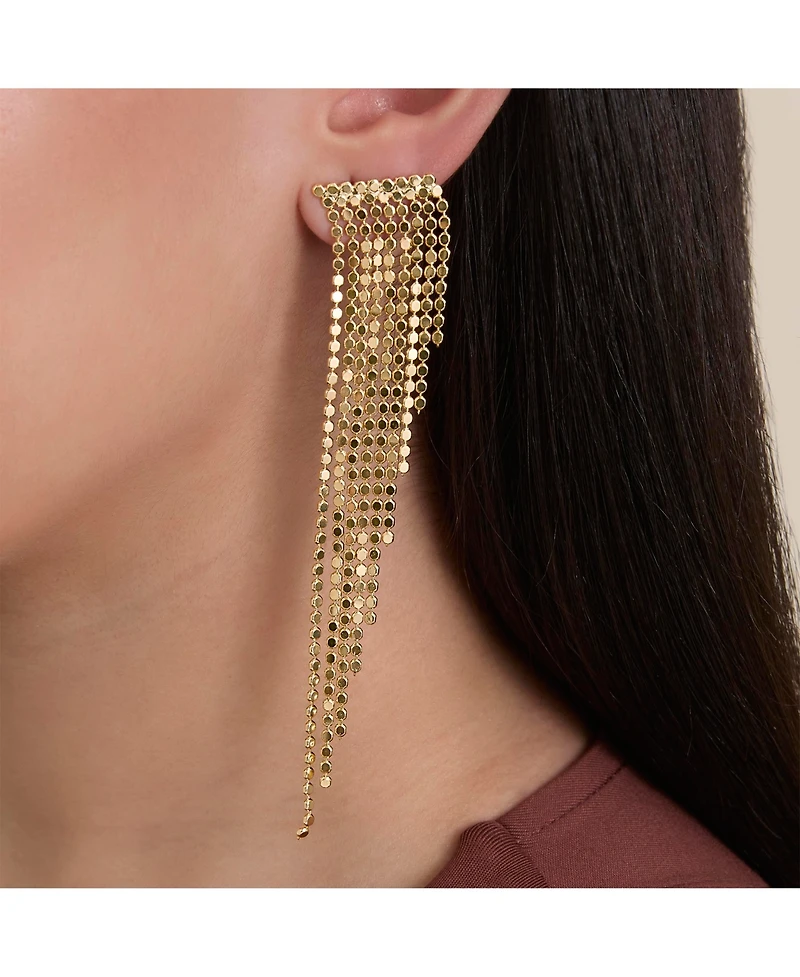 Jessica Simpson Gold Fringe Waterfall Earrings