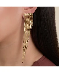 Jessica Simpson Gold Fringe Waterfall Earrings