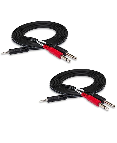 Hosa Technology Hosa Technology 2x 10' Stereo 3.5mm Mini Male to Two Mono 1/4in Phone Plugs, Breakout Y-Cable