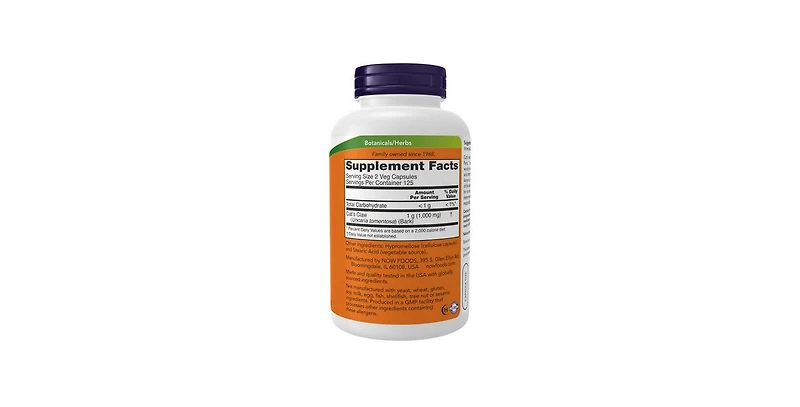 Now Foods Cats Claw ,500 mg ,250 Caps