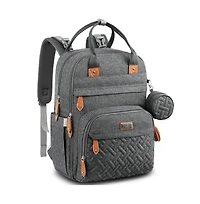 BabbleRoo Toddler Diaper Bag Backpack Stylish 26L Hands Free with Changing Pad, Stroller Straps & Water-Resistant, Safari, Large