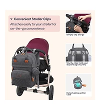 BabbleRoo Toddler Diaper Bag Backpack Stylish 26L Hands Free with Changing Pad, Stroller Straps & Water-Resistant, Safari, Large
